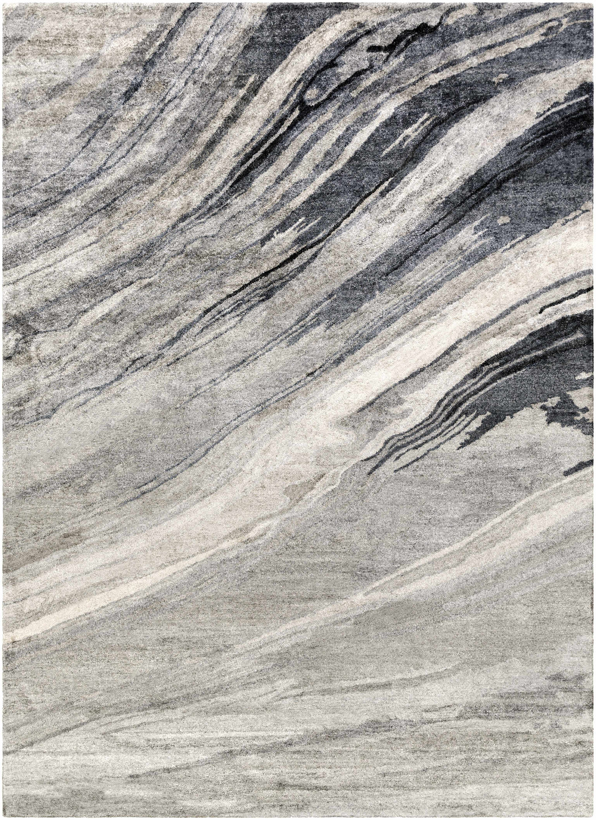 Charcoal Hand Tufted 100% Viscose Modern Rectangle Handmade rug, Indoor use only, no fringe, non-washable. round, runner, square also available