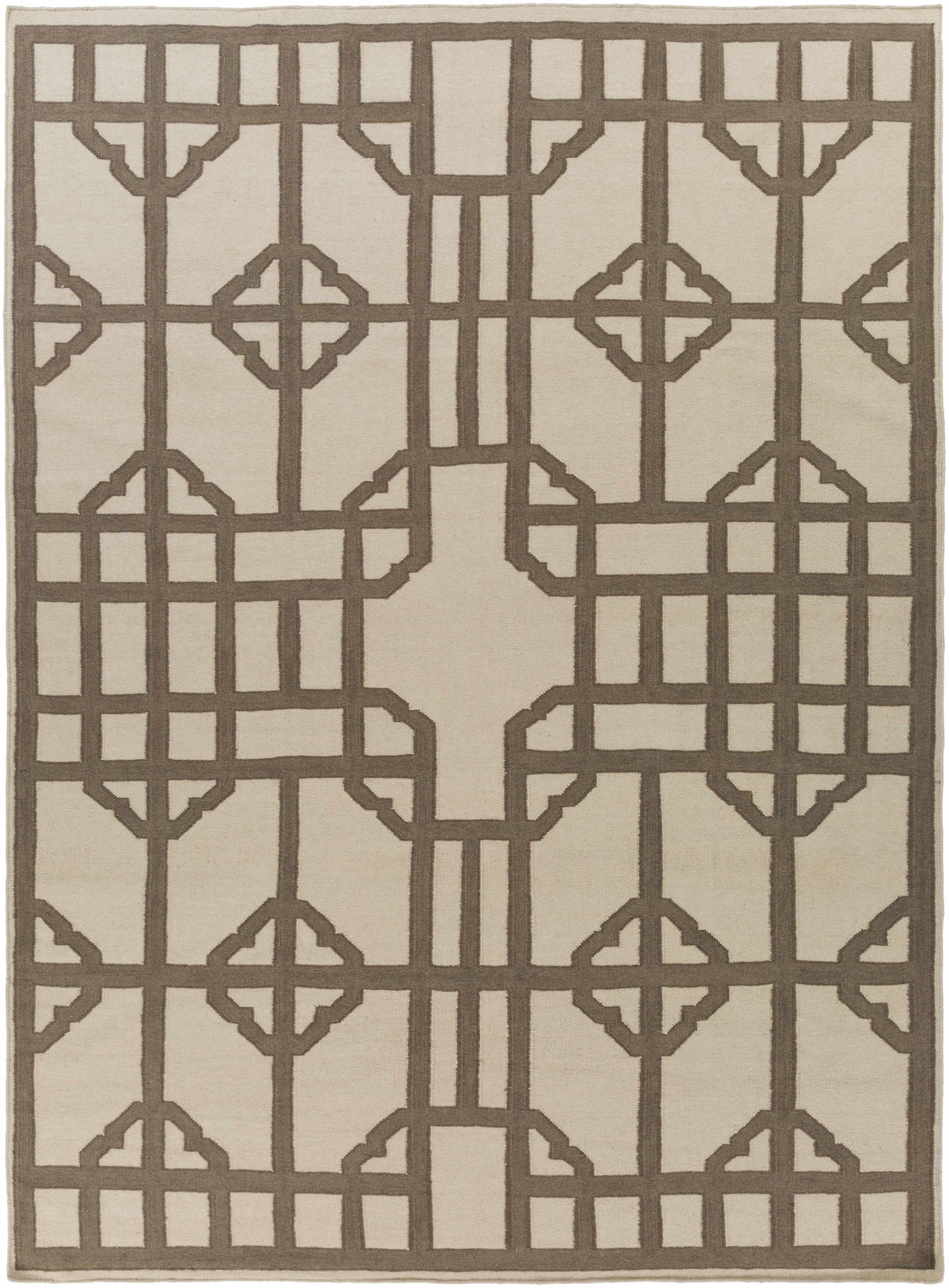 Taupe Hand Woven 100% Wool Modern Rectangle Handmade rug, Indoor use only, no fringe, non-washable. runner also available