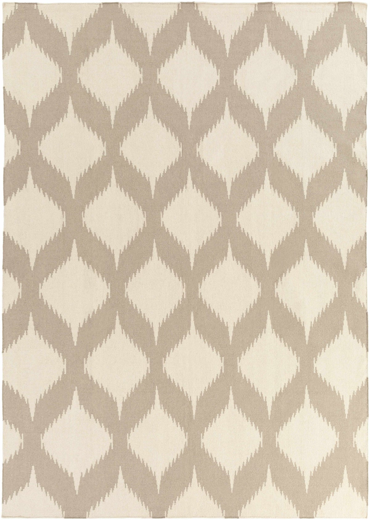 Light Beige Hand Woven 100% Wool Modern Rectangle Handmade rug, Indoor use only, no fringe, non-washable. runner also available
