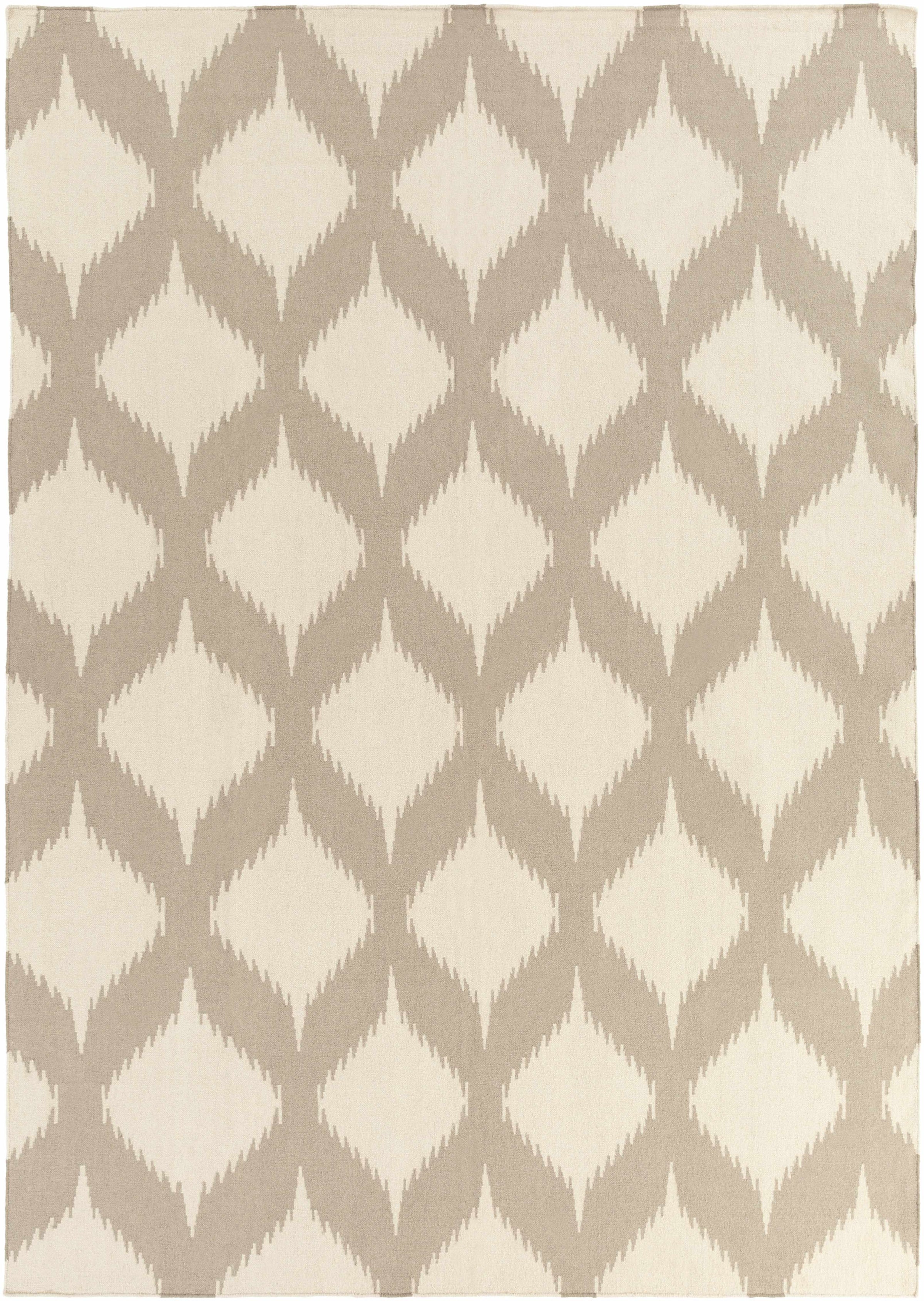 Light Beige Hand Woven 100% Wool Modern Rectangle Handmade rug, Indoor use only, no fringe, non-washable. runner also available