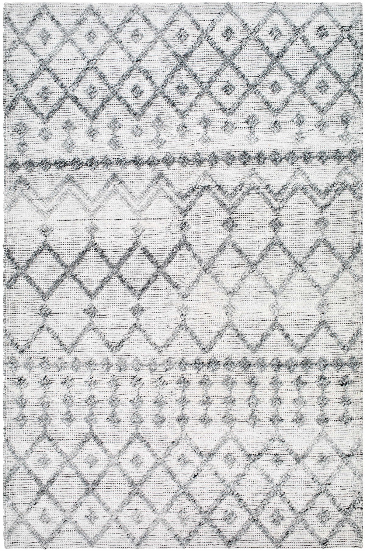 White Hand Woven 100% Recycled PET Yarn Global Rectangle Handmade rug, Indoor use only, no fringe, non-washable. runner also available
