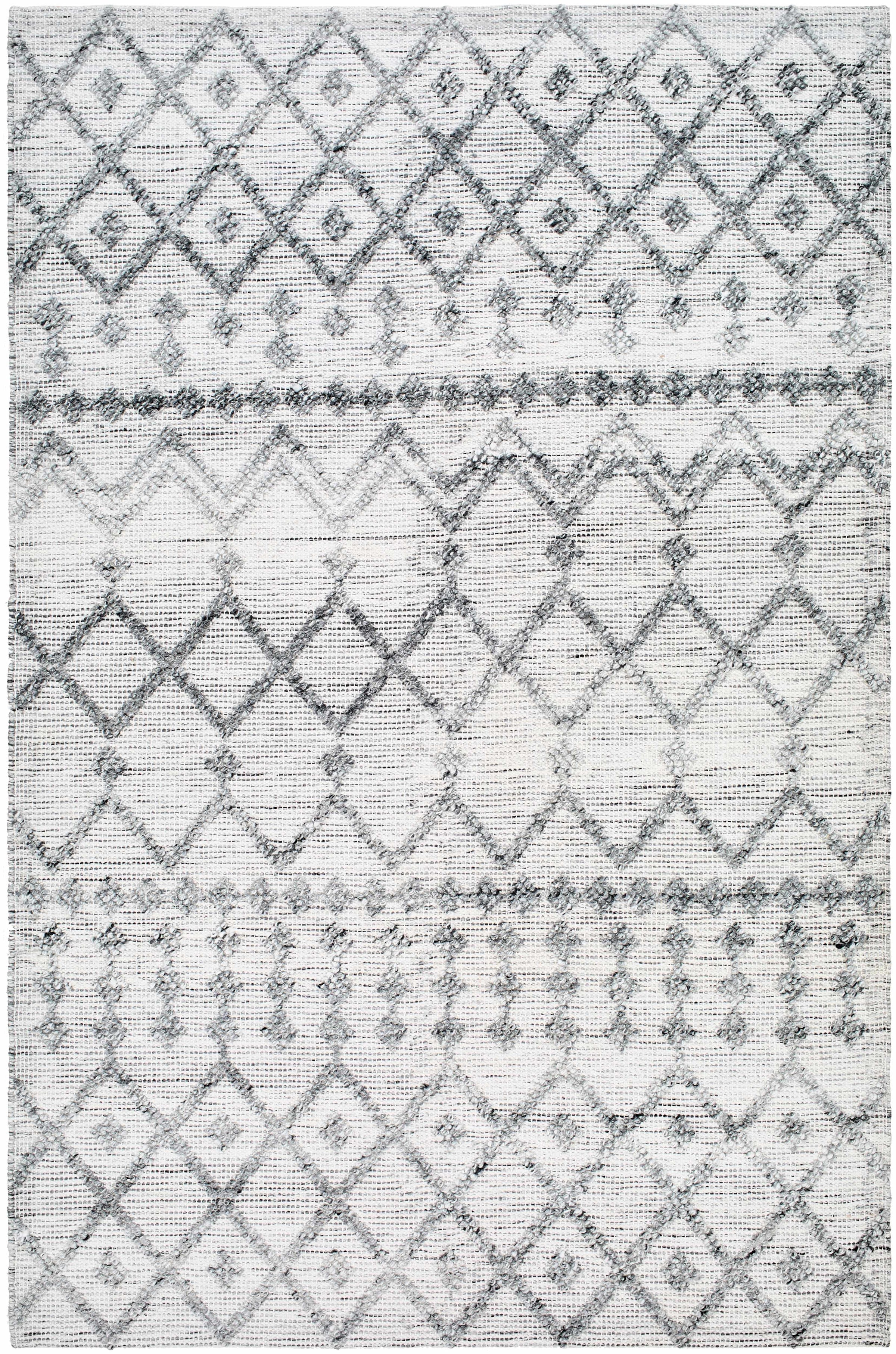 White Hand Woven 100% Recycled PET Yarn Global Rectangle Handmade rug, Indoor use only, no fringe, non-washable. runner also available