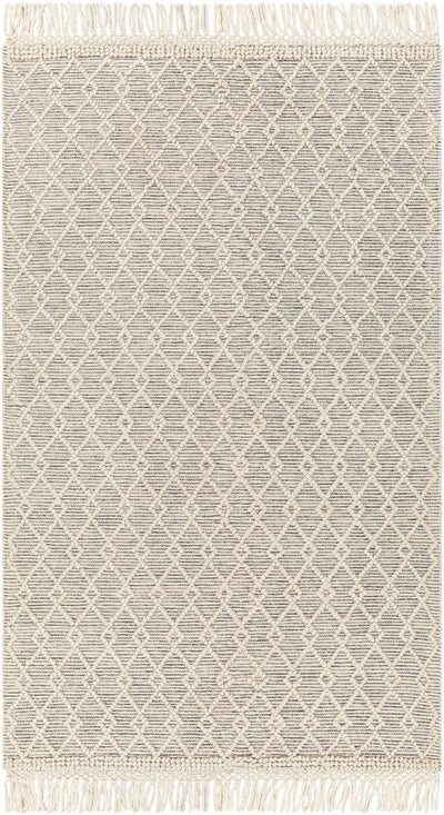 Ivory Hand Woven 60% Wool, 40% Polyester Cottage Rectangle Handmade rug, Indoor use only, has fringe, non-washable. round, runner also available