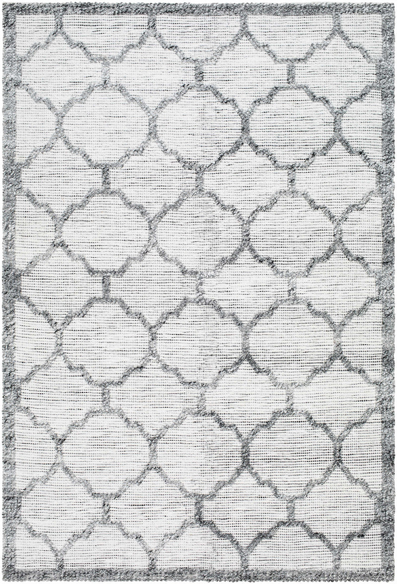 Ivory Hand Woven 100% Recycled PET Yarn Traditional Rectangle Handmade rug, Indoor use only, no fringe, non-washable. runner also available