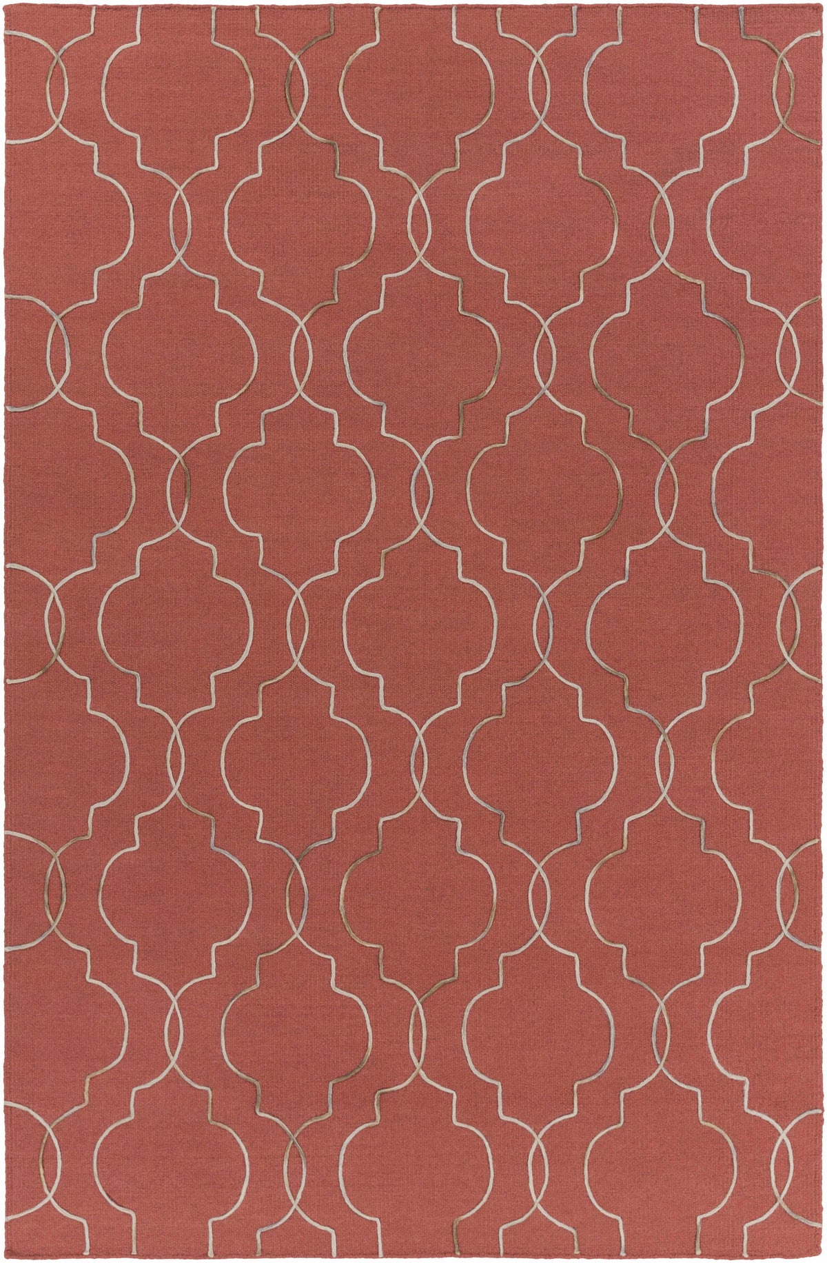 Rust Hand Woven 100% Wool Global Rectangle Handmade rug, Indoor use only, no fringe, non-washable. runner also available