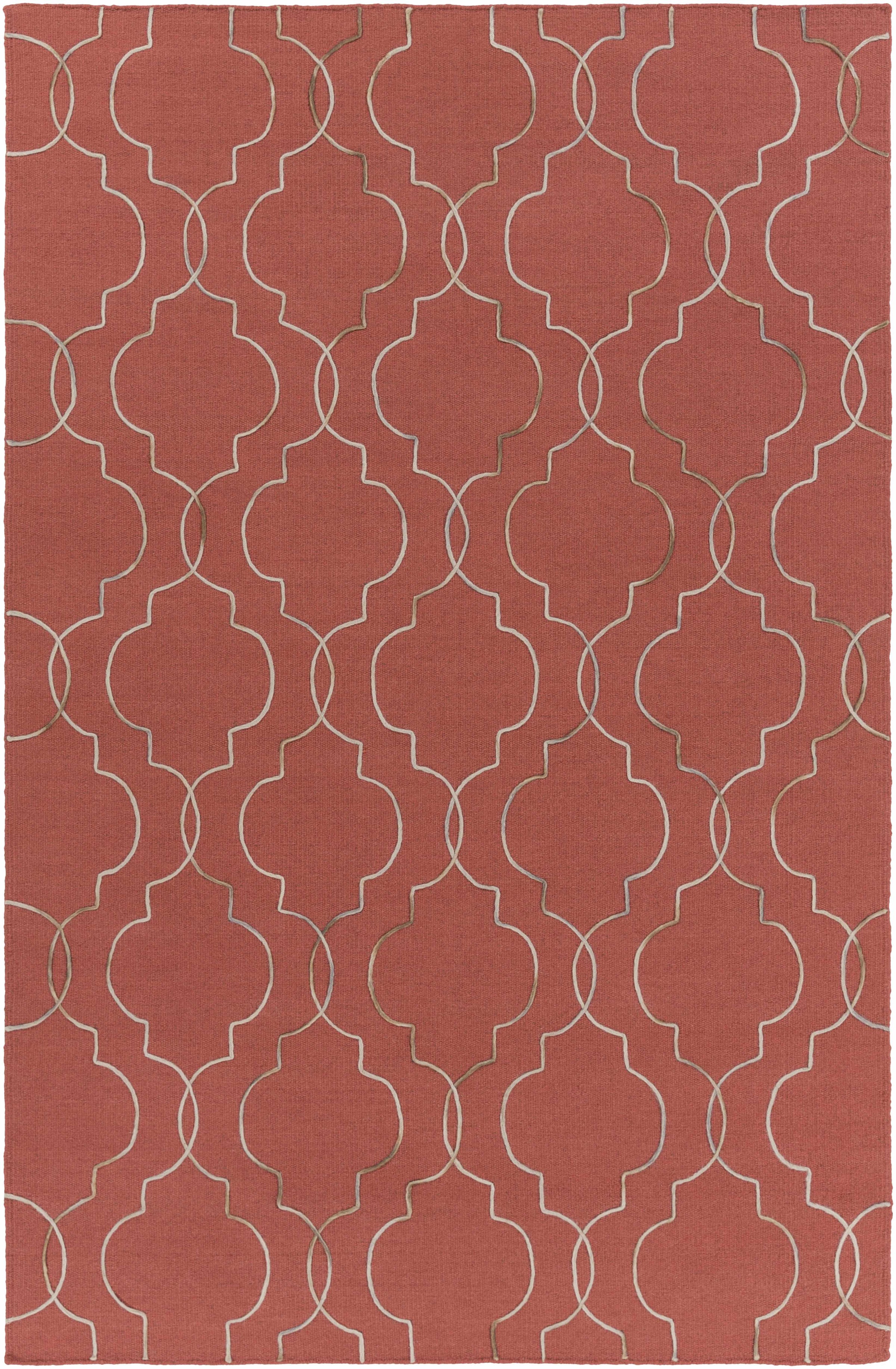 Rust Hand Woven 100% Wool Global Rectangle Handmade rug, Indoor use only, no fringe, non-washable. runner also available