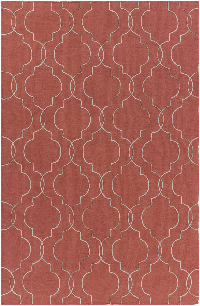 Rust Hand Woven 100% Wool Global Rectangle Handmade rug, Indoor use only, no fringe, non-washable. runner also available