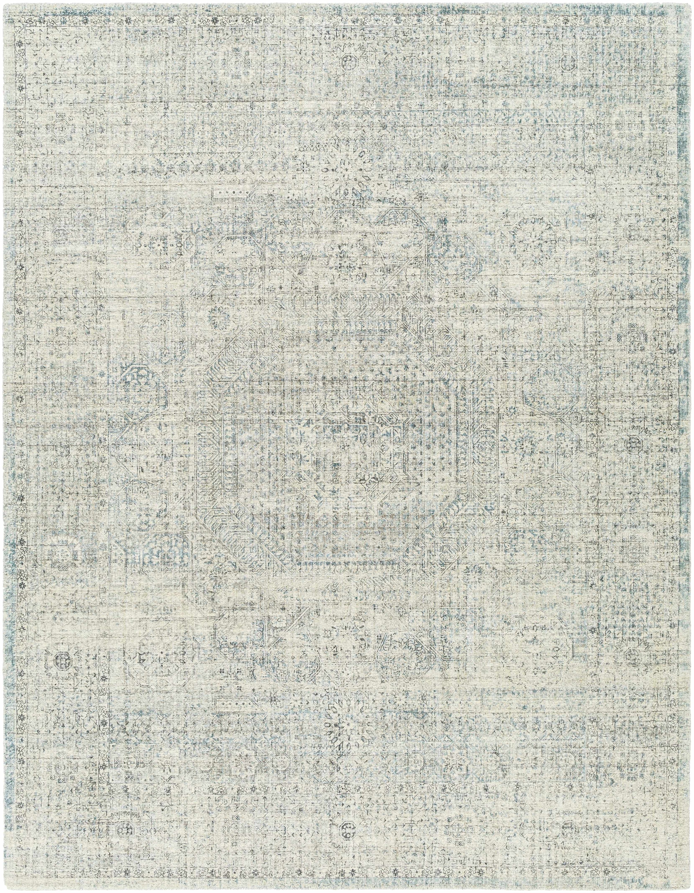 Medium Gray Hand Loomed 95% Viscose, 5% NZ Wool Traditional Rectangle Handmade rug, Indoor use only, no fringe, non-washable.