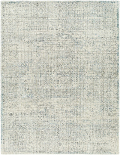 Medium Gray Hand Loomed 95% Viscose, 5% NZ Wool Traditional Rectangle Handmade rug, Indoor use only, no fringe, non-washable.