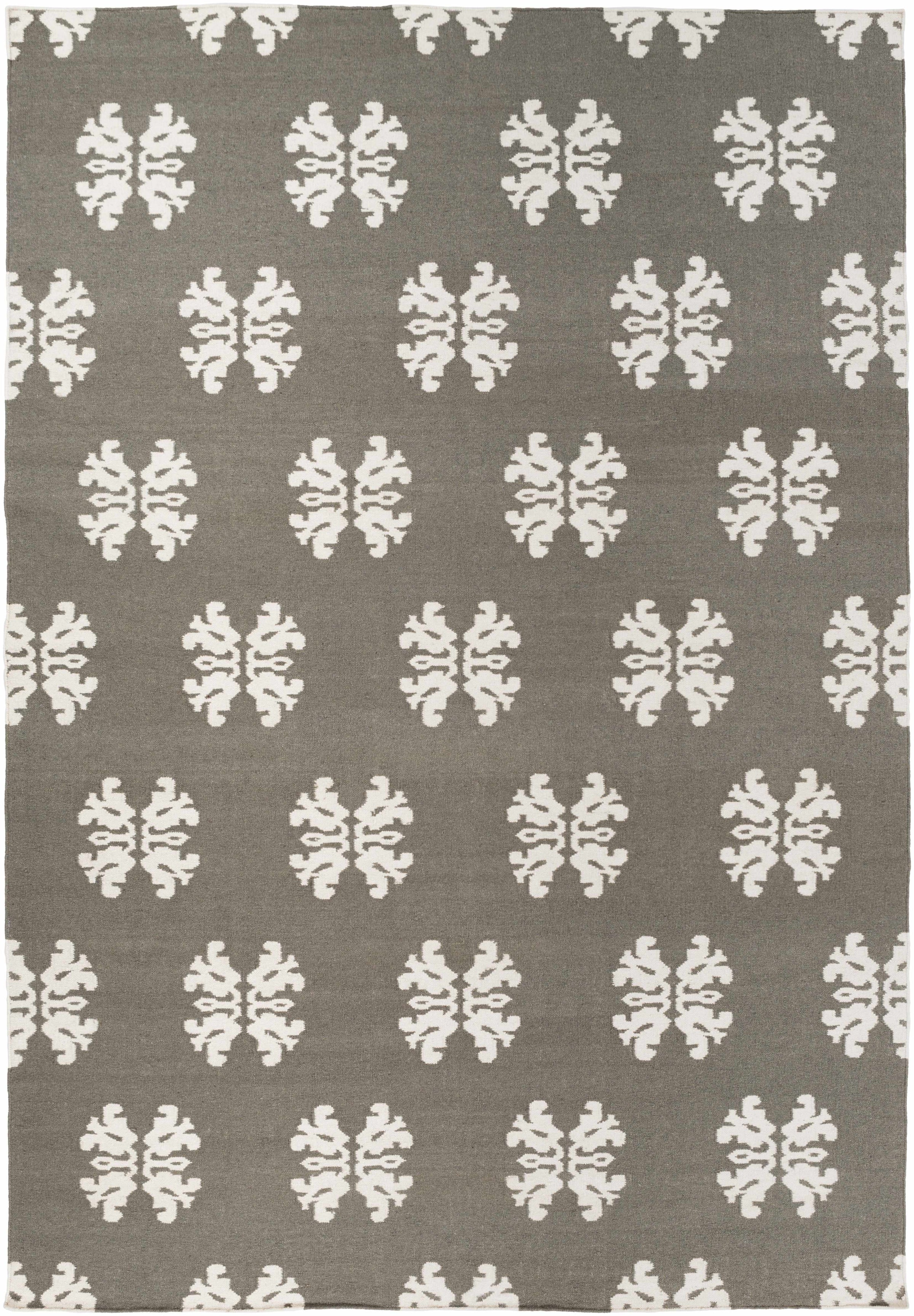 Cream Hand Woven 100% Wool Modern Rectangle Handmade rug, Indoor use only, no fringe, non-washable.