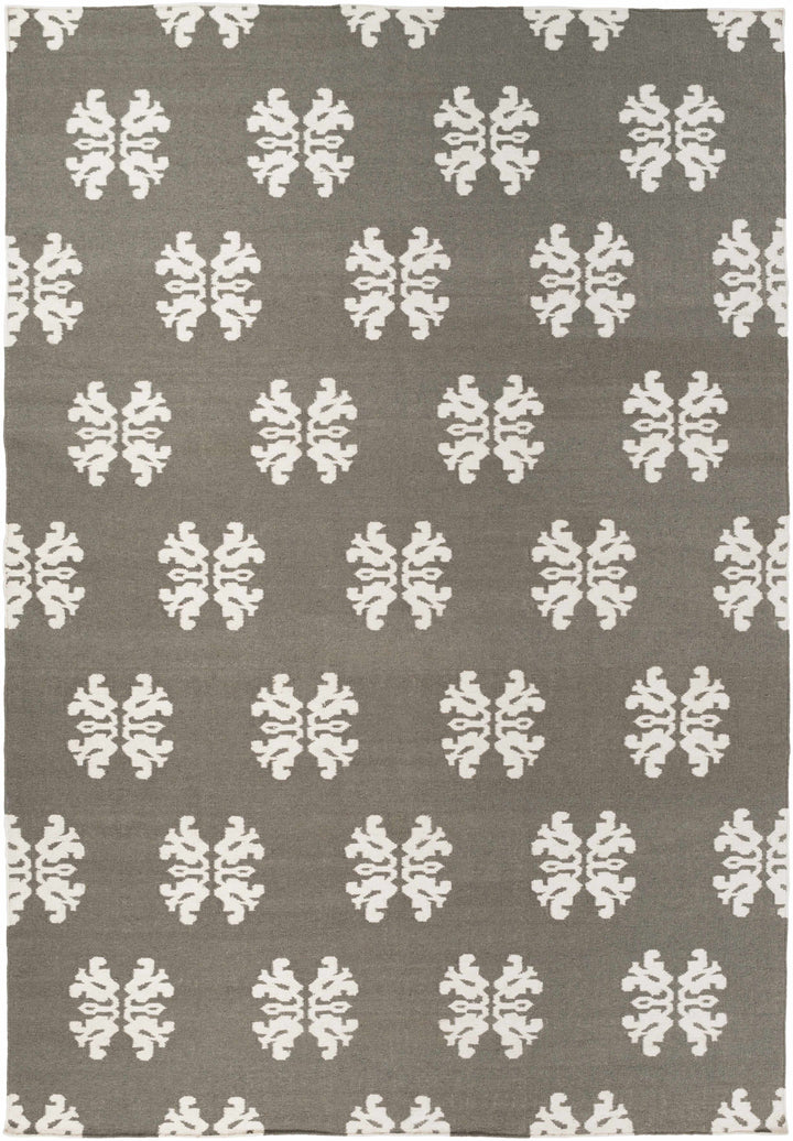 Cream Hand Woven 100% Wool Modern Rectangle Handmade rug, Indoor use only, no fringe, non-washable.