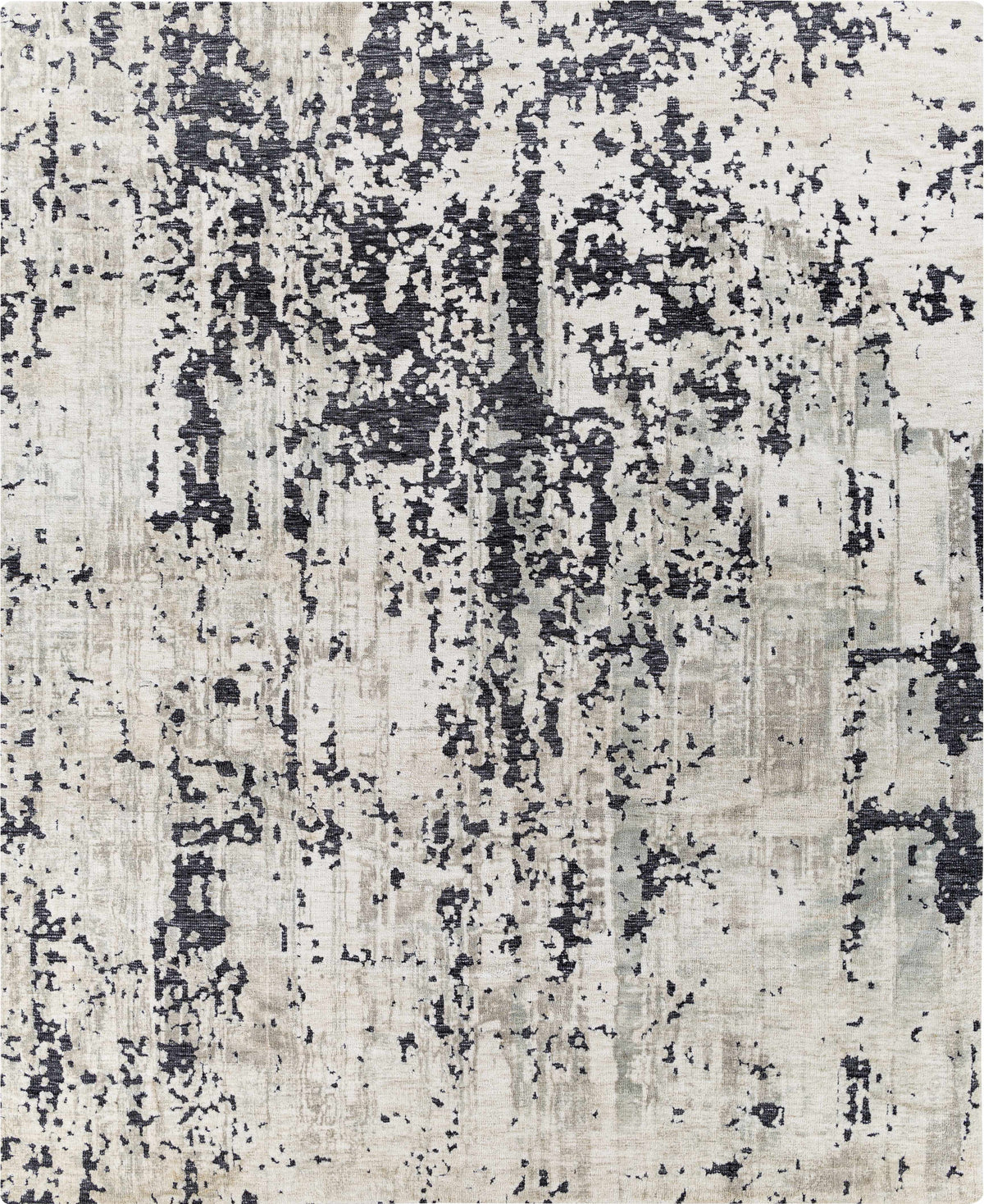 Charcoal Hand Woven 100% Polyester Modern Rectangle Handmade rug, Indoor use only, no fringe, non-washable.