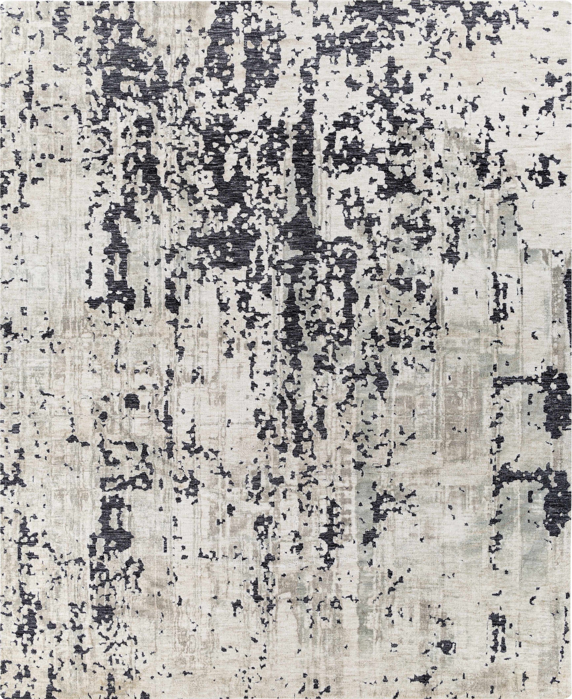 Charcoal Hand Woven 100% Polyester Modern Rectangle Handmade rug, Indoor use only, no fringe, non-washable.