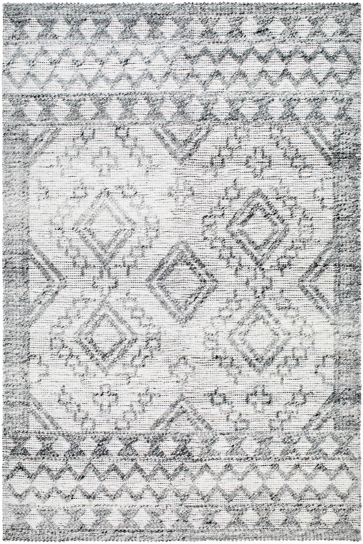Light Gray Hand Woven 100% Recycled PET Yarn Global Rectangle Handmade rug, Indoor use only, no fringe, non-washable. runner also available