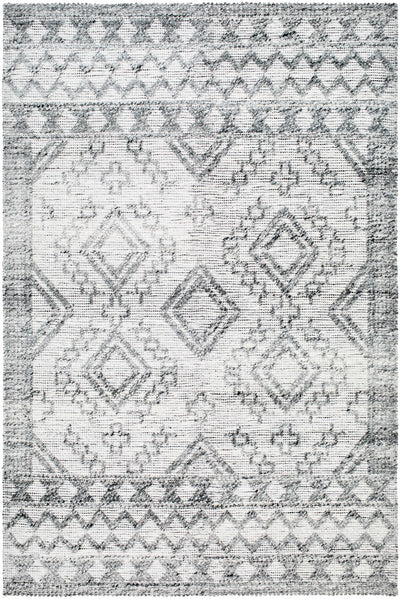 Light Gray Hand Woven 100% Recycled PET Yarn Global Rectangle Handmade rug, Indoor use only, no fringe, non-washable. runner also available