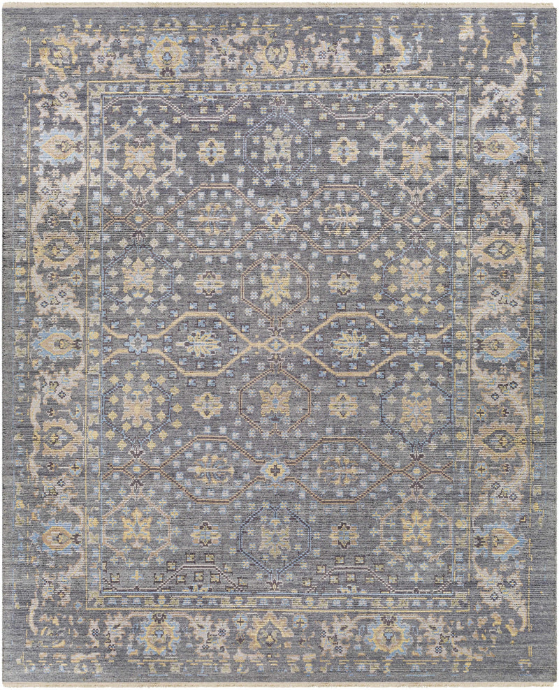 Wheat Hand Knotted 70% Viscose, 30% Wool Traditional Rectangle Handmade rug, Indoor use only, has fringe, non-washable.
