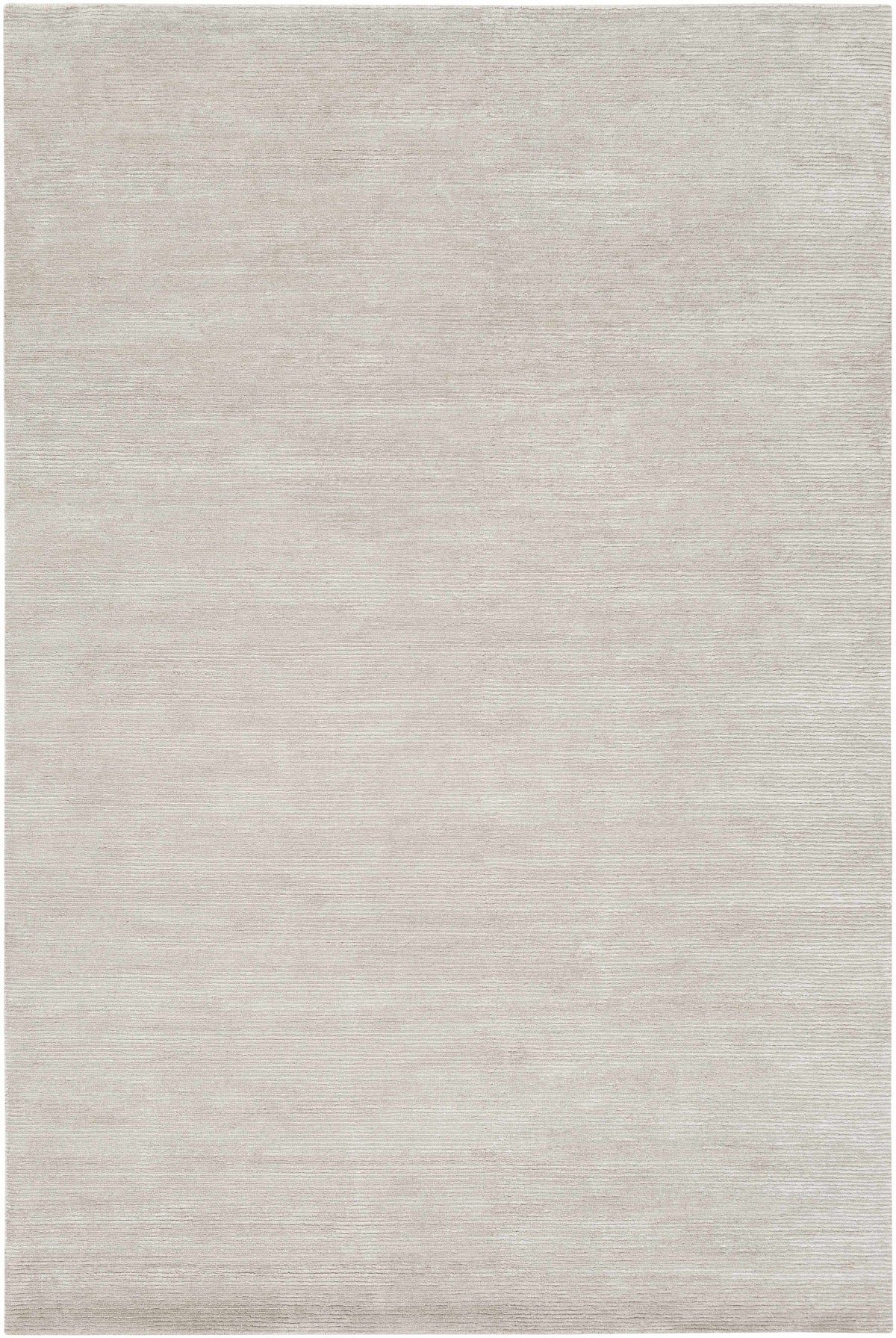 Light Gray Hand Knotted 60% Viscose, 40% NZ Wool Cottage Rectangle Handmade rug, Indoor use only, no fringe, non-washable.