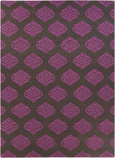 Medium Purple Hand Woven 100% Wool Modern Rectangle Handmade rug, Indoor use only, no fringe, non-washable. runner also available