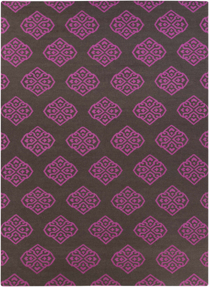 Medium Purple Hand Woven 100% Wool Modern Rectangle Handmade rug, Indoor use only, no fringe, non-washable. runner also available