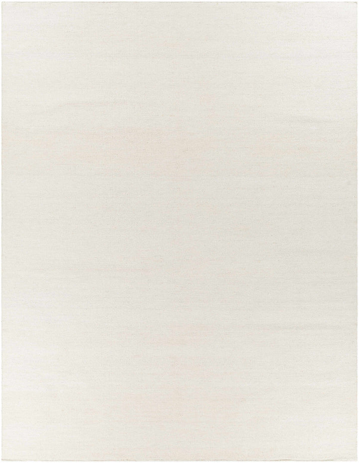 Cream Hand Woven 100% Recycled PET Yarn Modern Rectangle Handmade rug, Indoor use only, no fringe, non-washable.