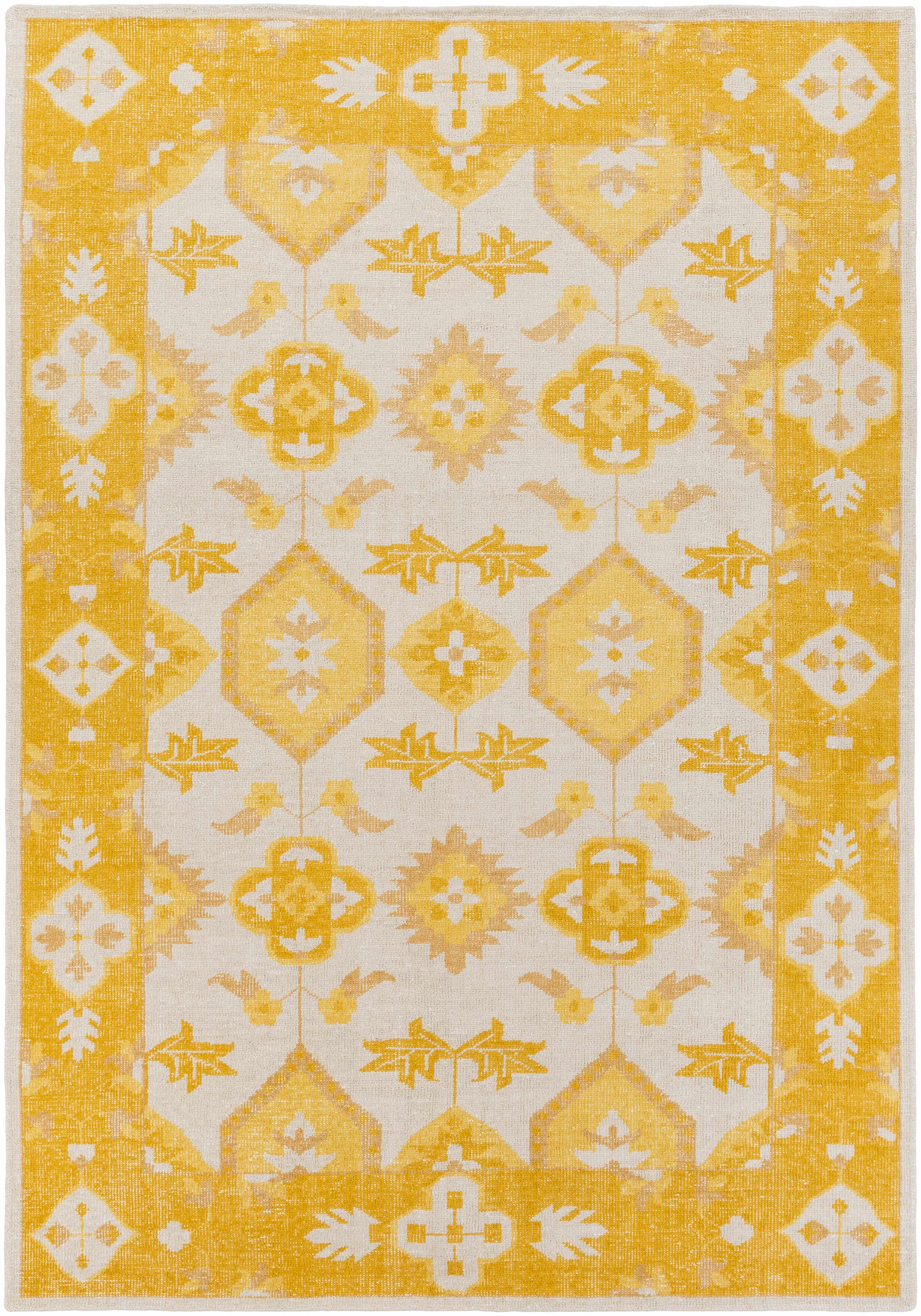 Burnt Orange Hand Knotted 100% Wool Traditional Rectangle Handmade rug, Indoor use only, no fringe, non-washable.