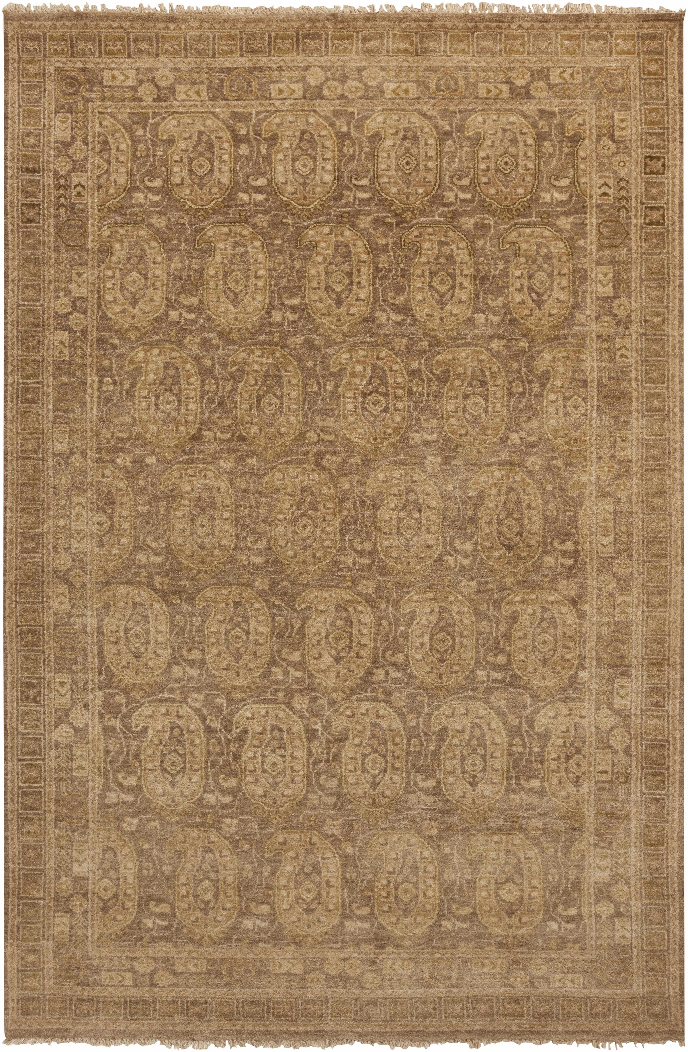 Dark Brown Hand Knotted 100% NZ Wool Traditional Rectangle Handmade rug, Indoor use only, no fringe, non-washable.