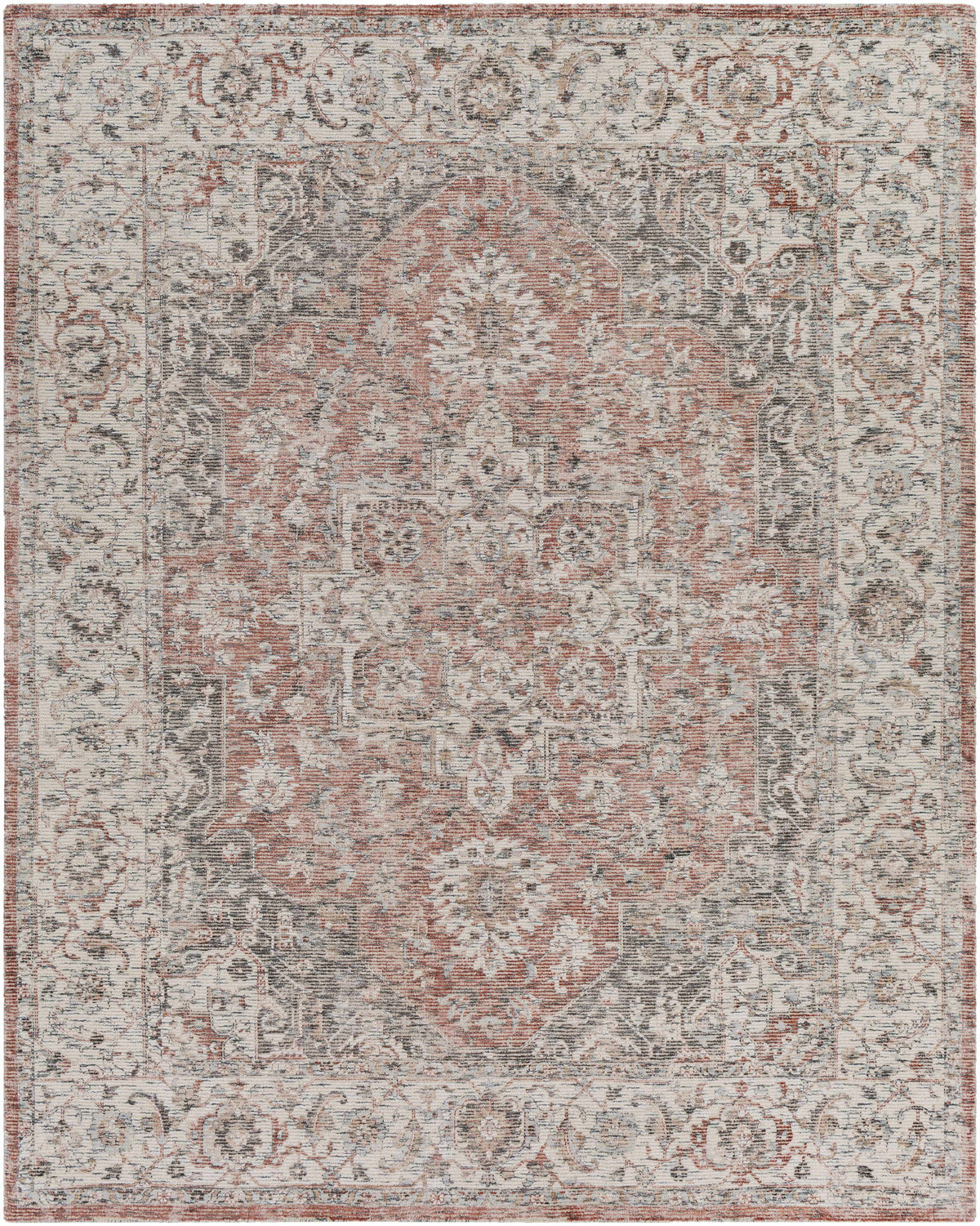 Rust Hand Loomed 55% Viscose, 45% Wool Traditional Rectangle Handmade rug, Indoor use only, no fringe, non-washable.