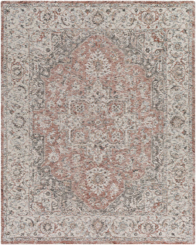 Rust Hand Loomed 55% Viscose, 45% Wool Traditional Rectangle Handmade rug, Indoor use only, no fringe, non-washable.