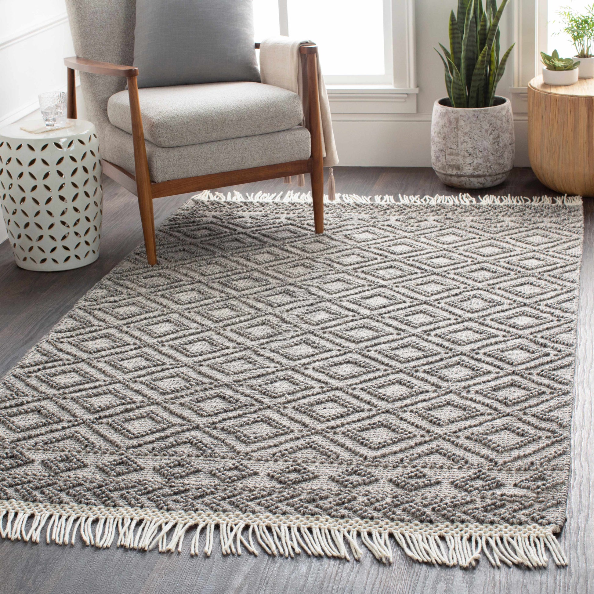 Farmhouse Tassels FTS-2302 Hand Woven Rug