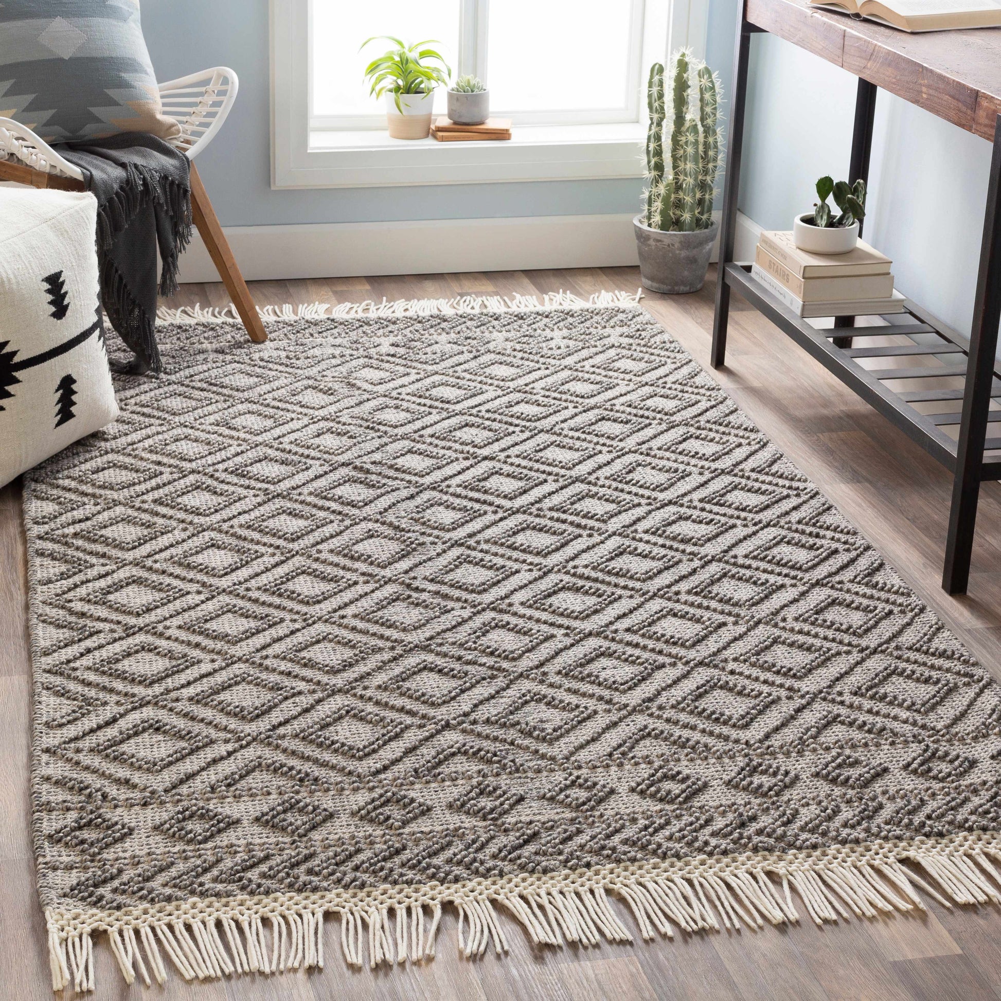 Farmhouse Tassels FTS-2302 Hand Woven Rug
