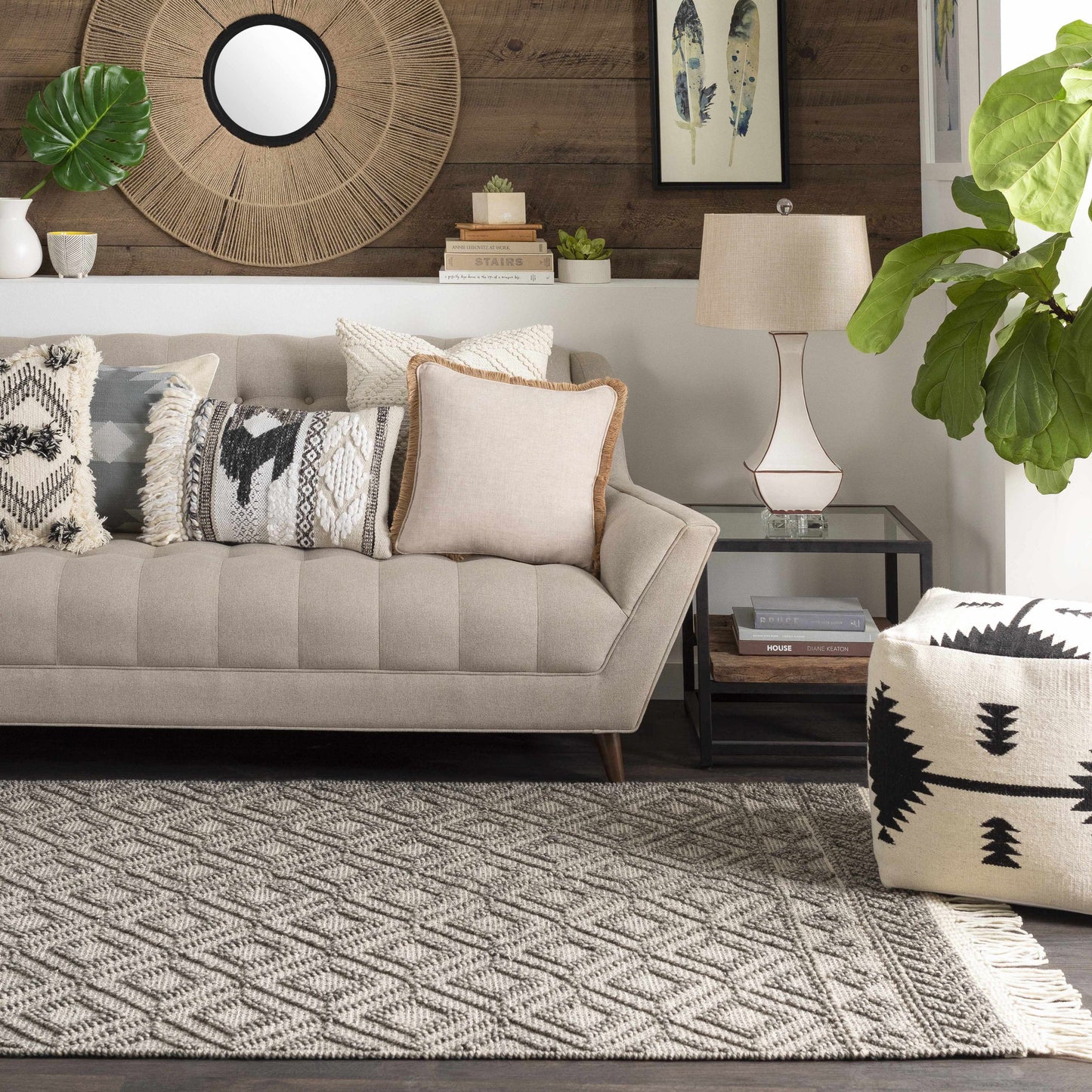 Farmhouse Tassels FTS-2302 Hand Woven Rug