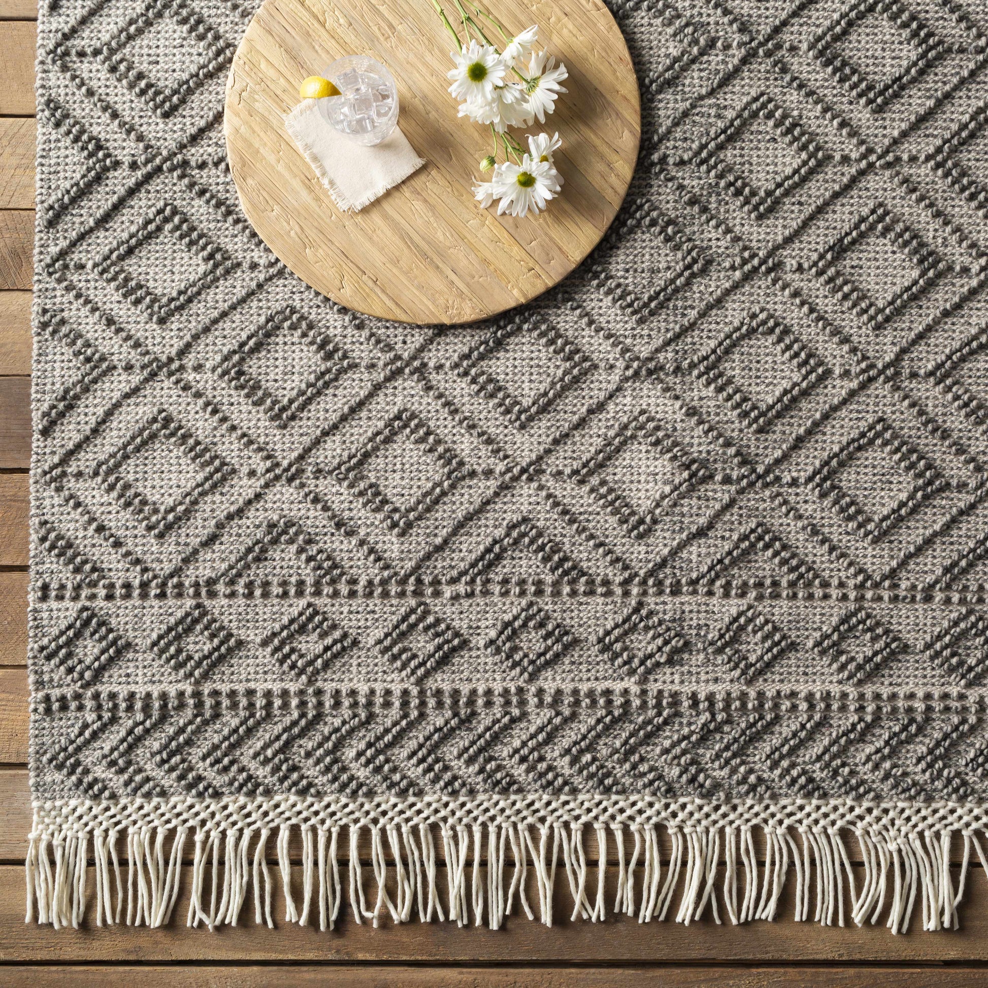 Farmhouse Tassels FTS-2302 Hand Woven Rug