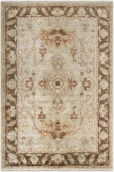 Light Sage Hand Knotted 100% NZ Wool Traditional Rectangle Handmade rug, Indoor use only, no fringe, non-washable.