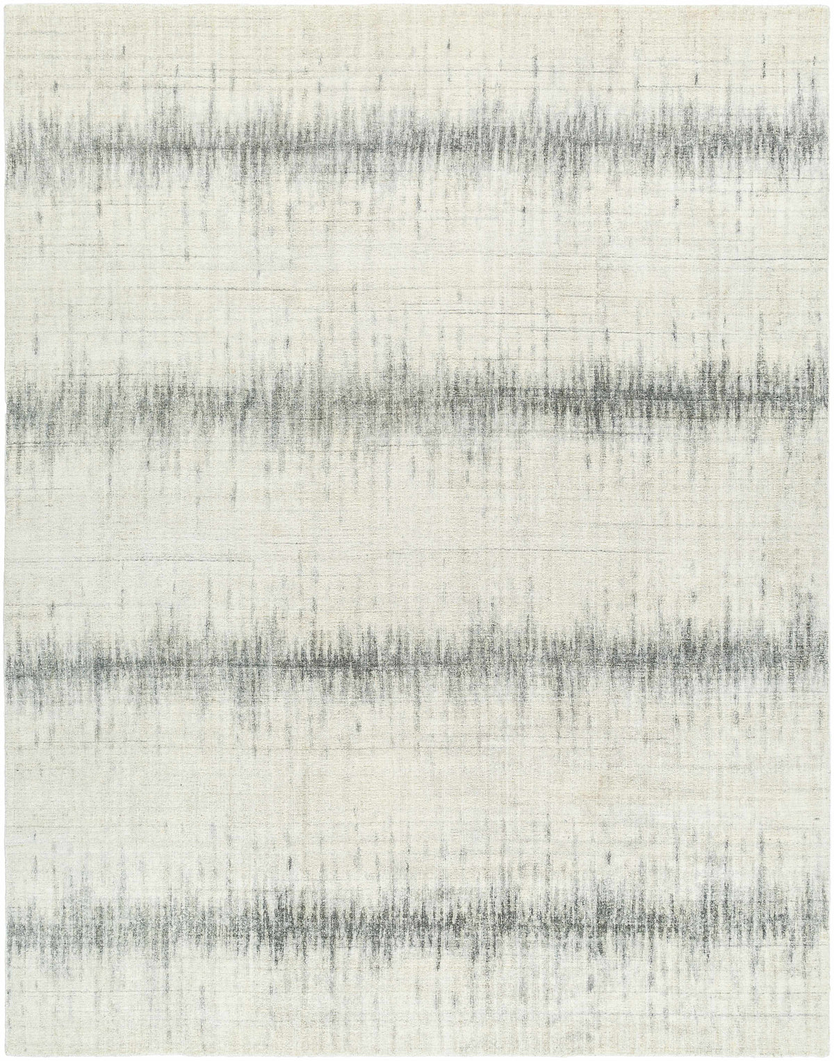 Charcoal Hand Knotted 95% Viscose, 5% NZ Wool Modern Rectangle Handmade rug, Indoor use only, no fringe, non-washable.