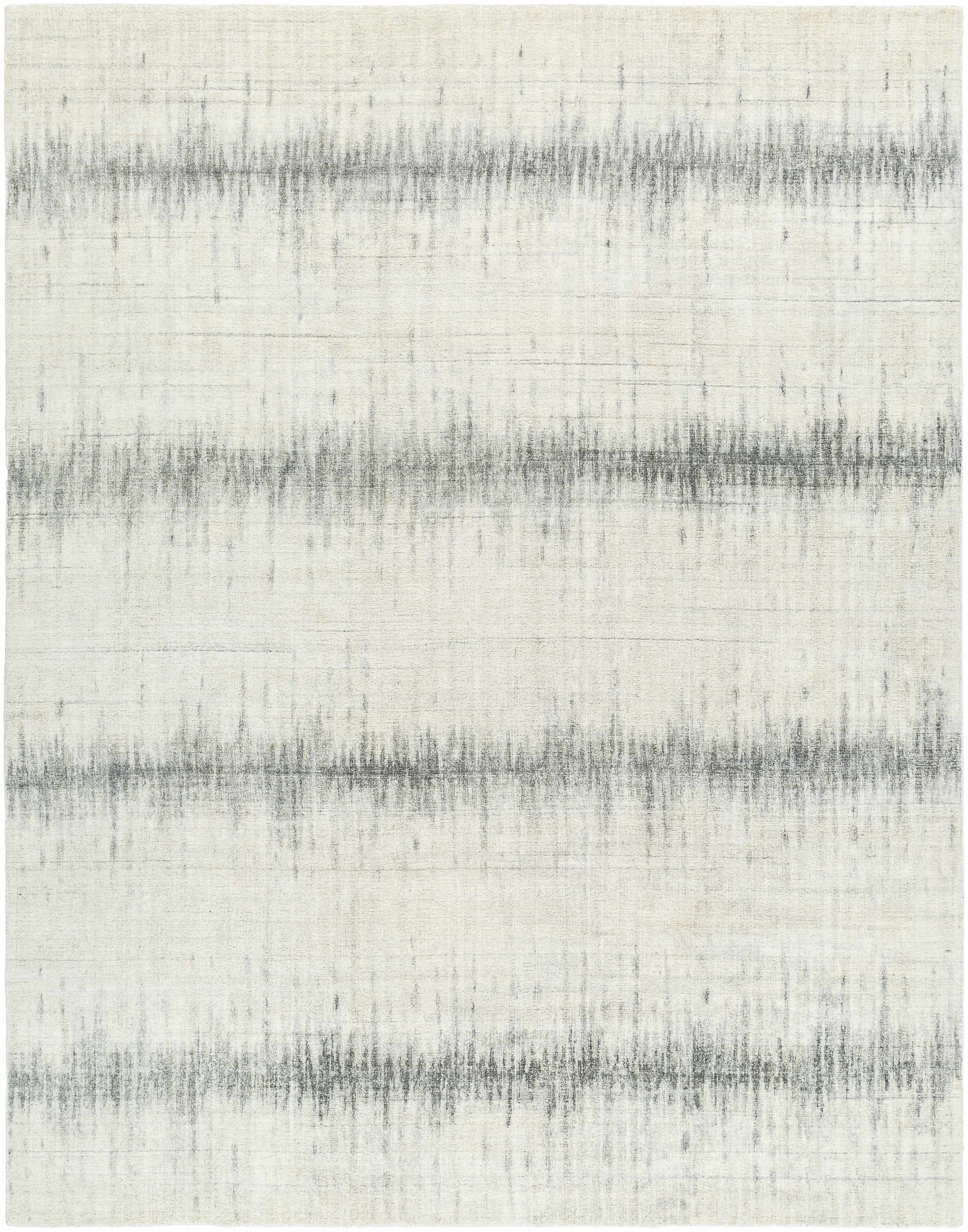 Charcoal Hand Knotted 95% Viscose, 5% NZ Wool Modern Rectangle Handmade rug, Indoor use only, no fringe, non-washable.