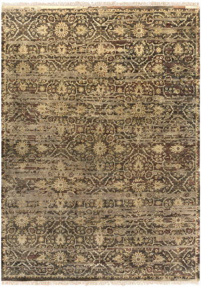 Charcoal Hand Knotted 100% Wool Traditional Rectangle Handmade rug, Indoor use only, has fringe, non-washable. round, runner also available