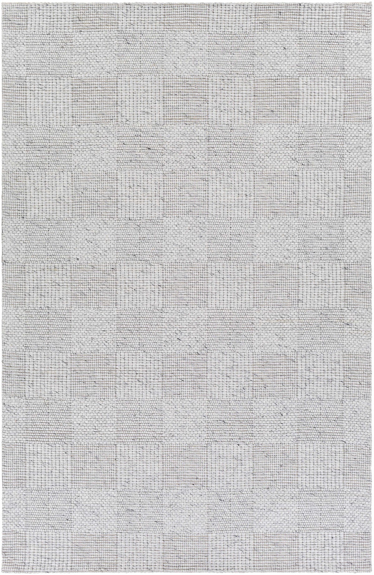 Off-White Hand Woven 100% Wool Modern Rectangle Handmade rug, Indoor use only, no fringe, non-washable. runner also available