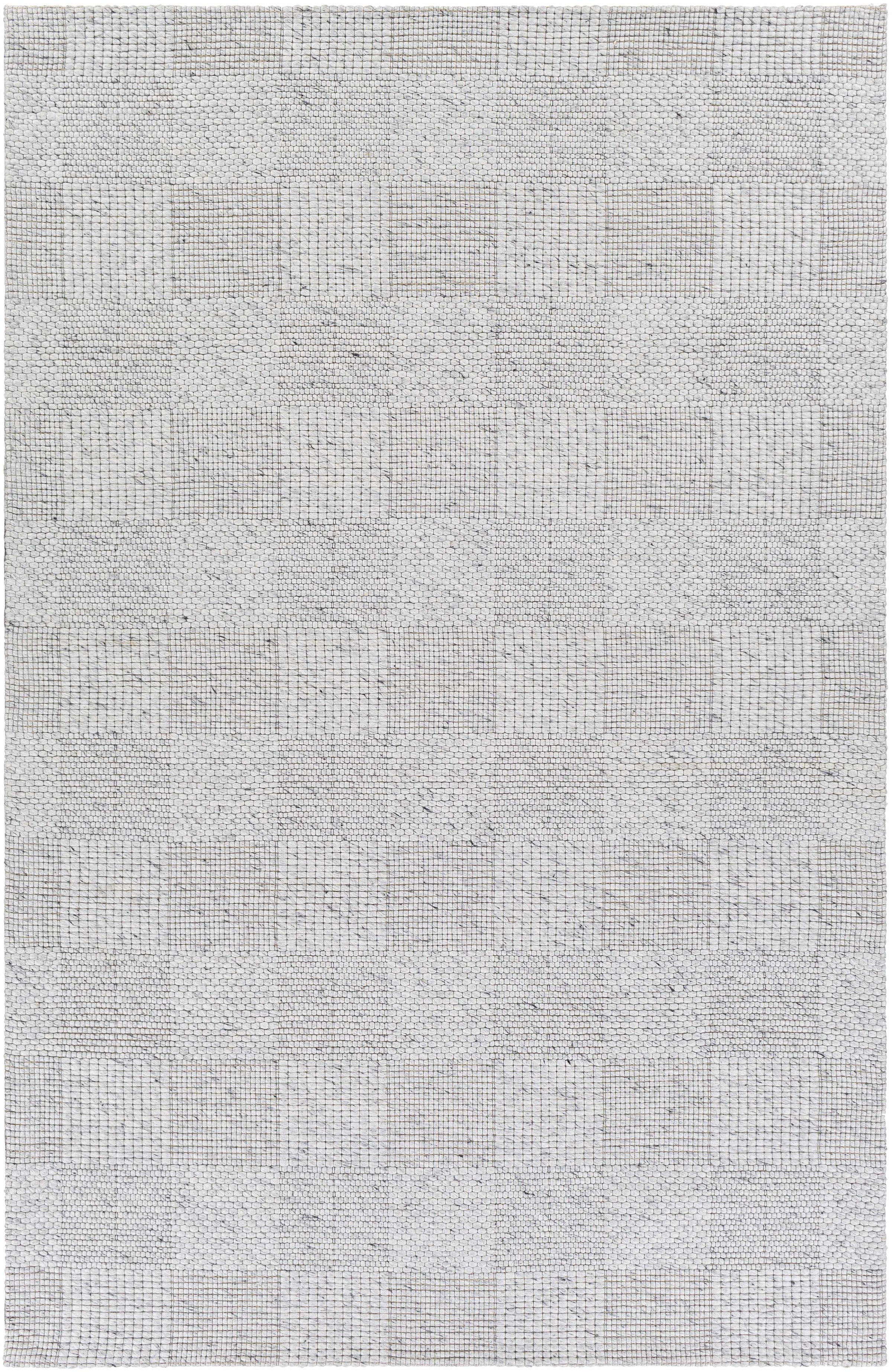Off-White Hand Woven 100% Wool Modern Rectangle Handmade rug, Indoor use only, no fringe, non-washable. runner also available