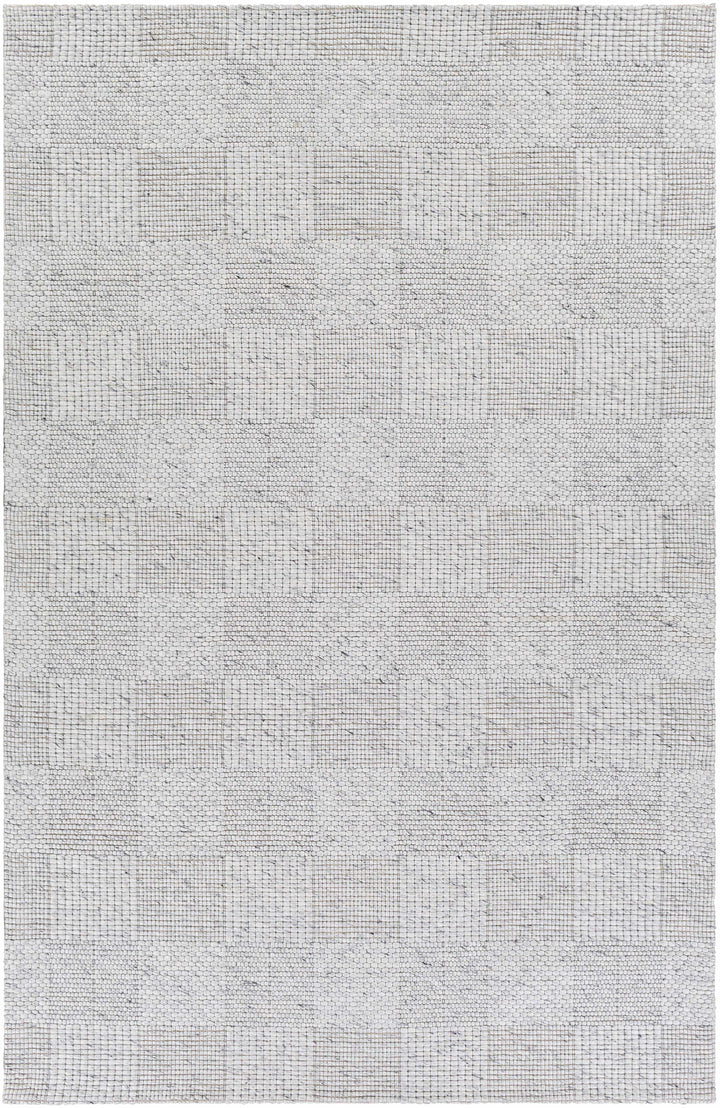 Off-White Hand Woven 100% Wool Modern Rectangle Handmade rug, Indoor use only, no fringe, non-washable. runner also available