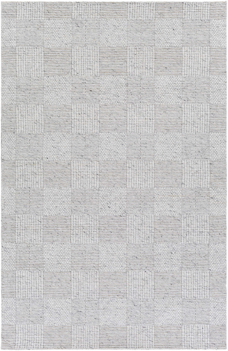Off-White Hand Woven 100% Wool Modern Rectangle Handmade rug, Indoor use only, no fringe, non-washable. runner also available