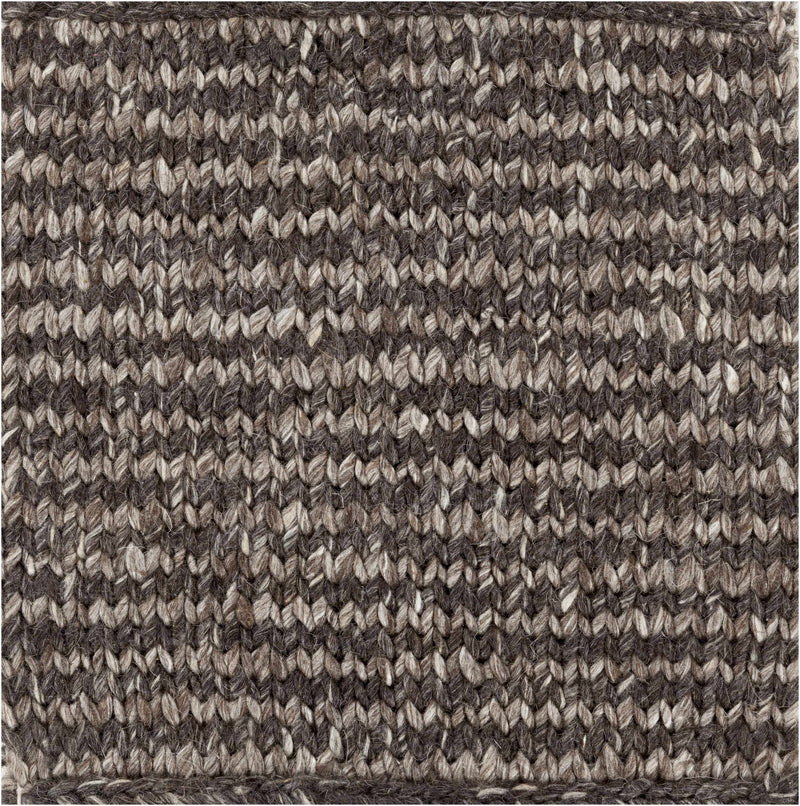 Dark Brown Hand Woven 50% Viscose, 50% Wool Traditional Rectangle Handmade rug, Indoor use only, no fringe, non-washable.