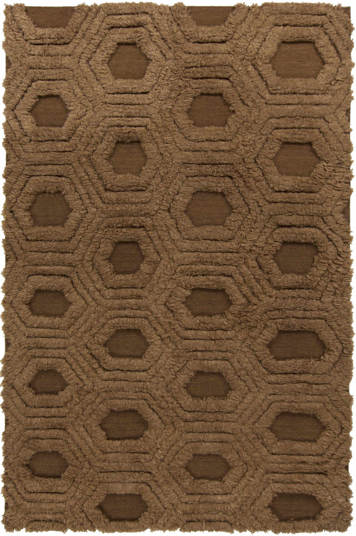 Brown Hand Woven 100% Wool Modern Rectangle Handmade rug, Indoor use only, no fringe, non-washable. runner also available