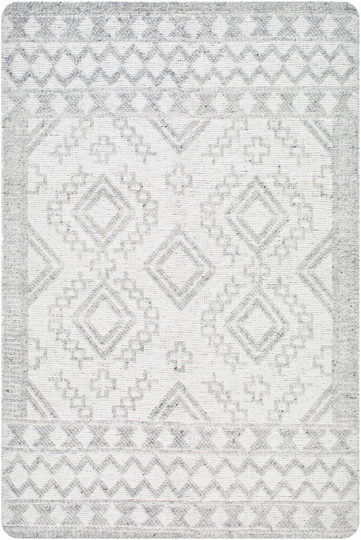 White Hand Woven 100% Recycled PET Yarn Global Rectangle Handmade rug, Indoor use only, no fringe, non-washable. runner also available