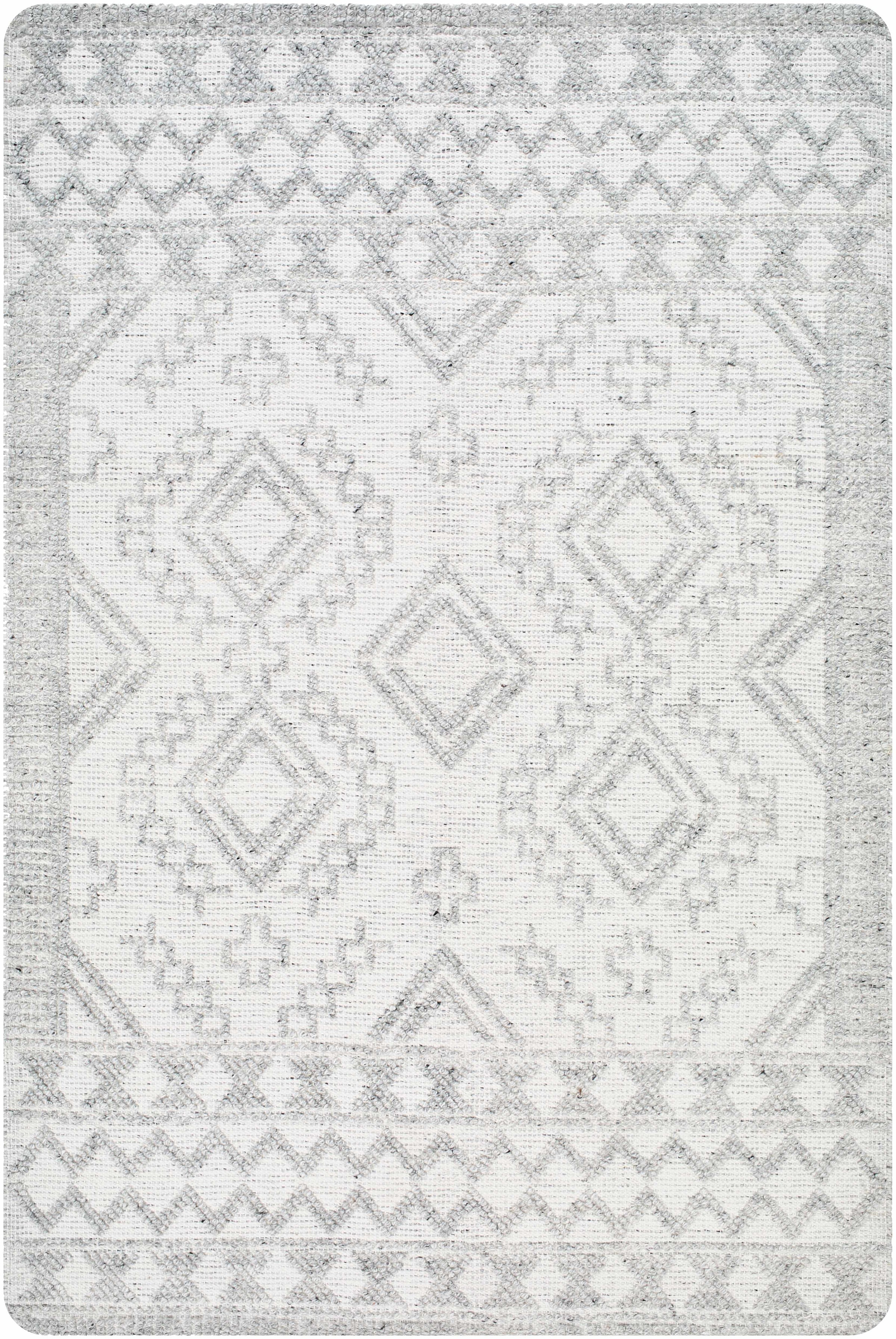 White Hand Woven 100% Recycled PET Yarn Global Rectangle Handmade rug, Indoor use only, no fringe, non-washable. runner also available