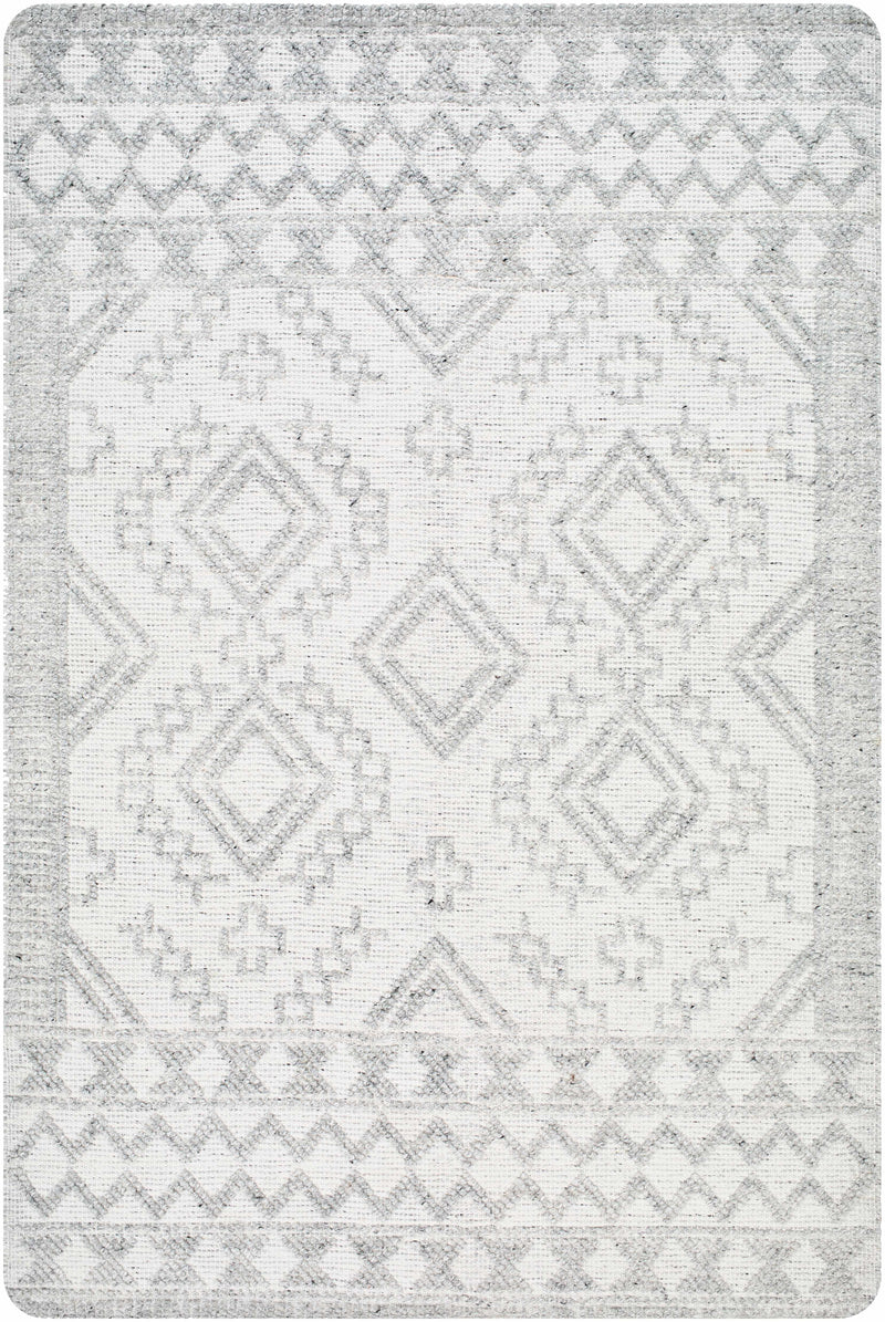 White Hand Woven 100% Recycled PET Yarn Global Rectangle Handmade rug, Indoor use only, no fringe, non-washable. runner also available