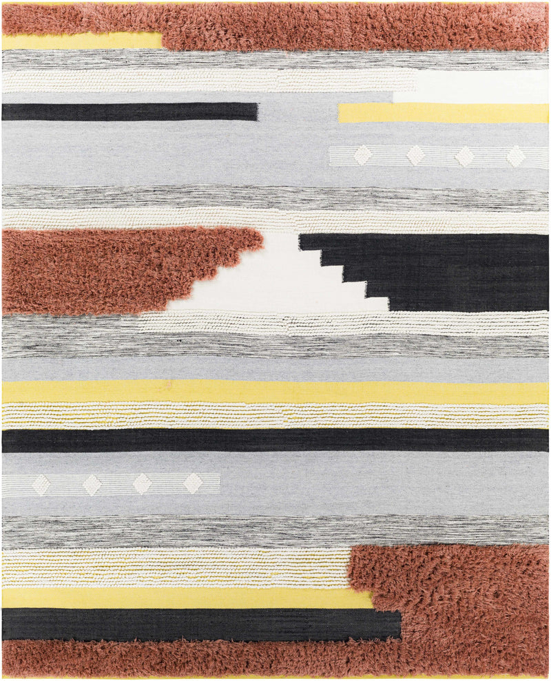 Gray Hand Woven 100% Recycled PET Yarn Global Rectangle Handmade rug, Indoor use only, no fringe, non-washable. runner also available