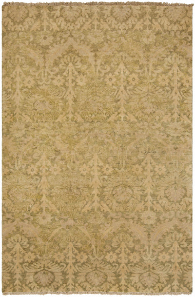 Olive Hand Knotted 100% NZ Wool Traditional Rectangle Handmade rug, Indoor use only, no fringe, non-washable.