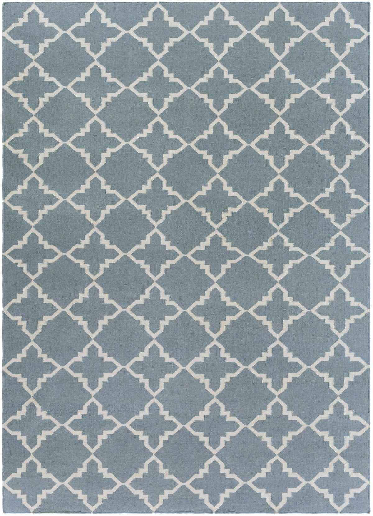Teal Hand Woven 100% Wool Modern Rectangle Handmade rug, Indoor use only, no fringe, non-washable.