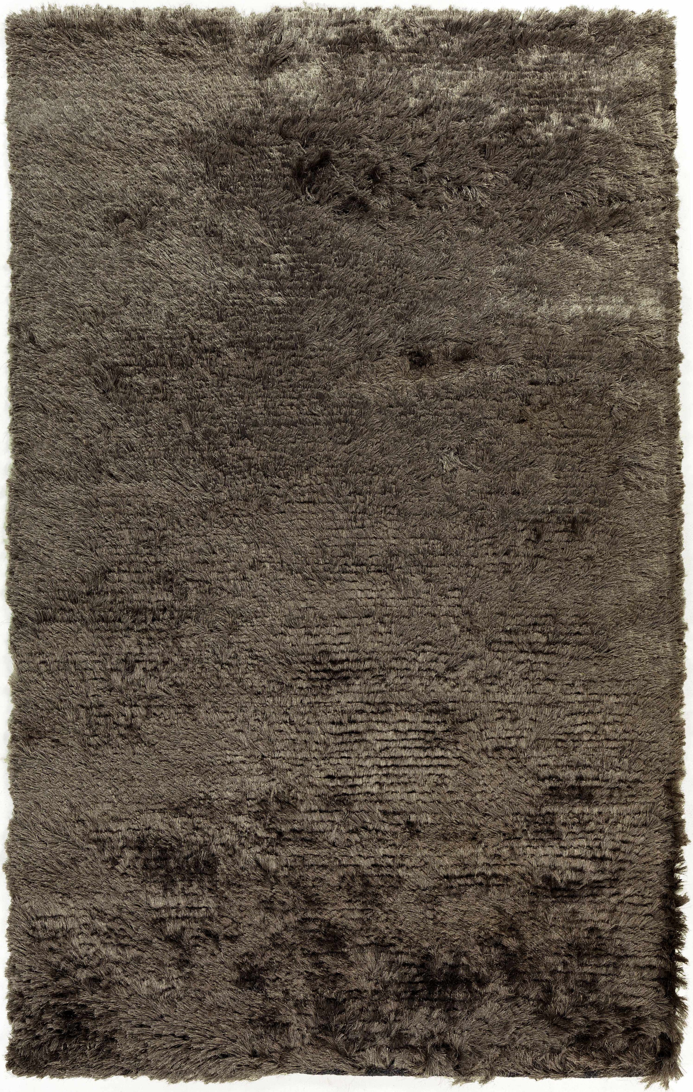 Medium Gray Hand Woven 100% Polyester Modern Rectangle Handmade rug, Indoor use only, no fringe, non-washable.