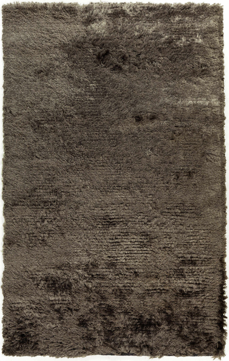 Medium Gray Hand Woven 100% Polyester Modern Rectangle Handmade rug, Indoor use only, no fringe, non-washable.